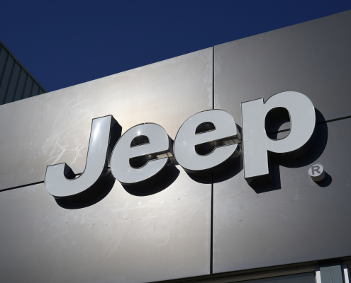 Jeep fabricated sign Jeep fabricated sign installed by Wrapit signs