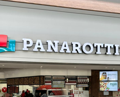 Custom 3D fabricated signage for Panarottis bloemfontein
